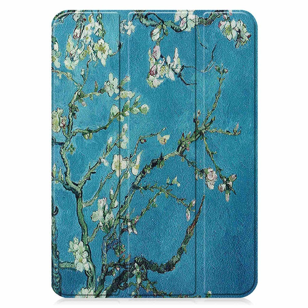 iPad 11" (2025) / iPad 10.9" (2024/2022) Tri-fold Fodral - Vita Blommor