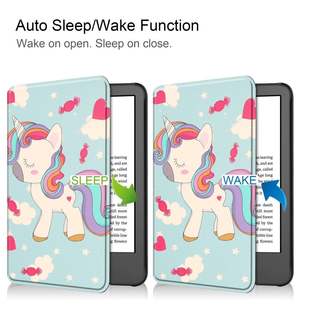 Amazon Kindle 11th Generation (2022) Fodral i Konstläder med Sleep-Wake Funktion - Enhörning
