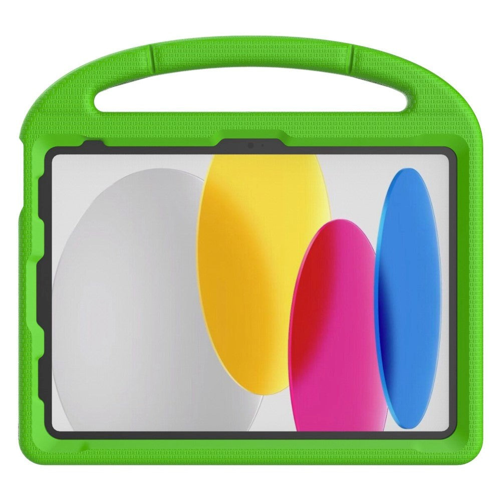 iPad 11" (2025) / iPad 10.9" (2024/2022) EVA Foam Barnskal med Stativ - Grön