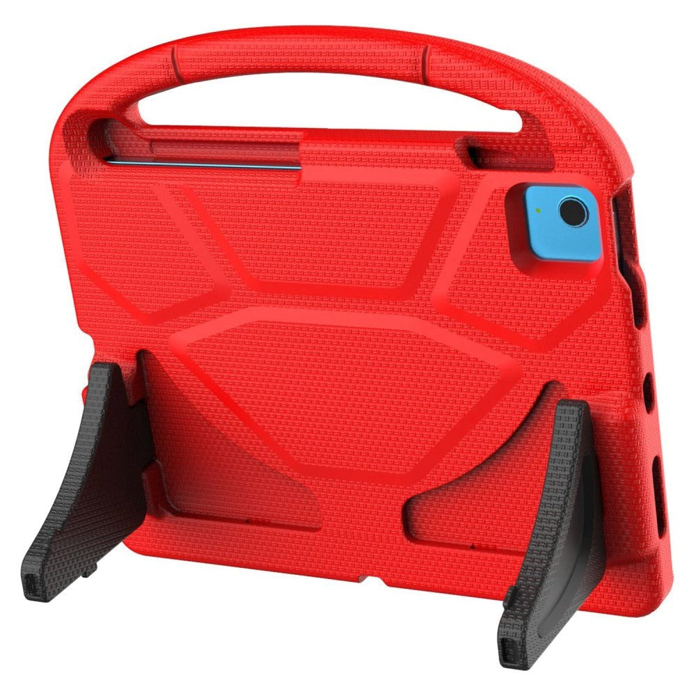 iPad 11" (2025) / iPad 10.9" (2024/2022) EVA Foam Barnskal med Stativ - Röd