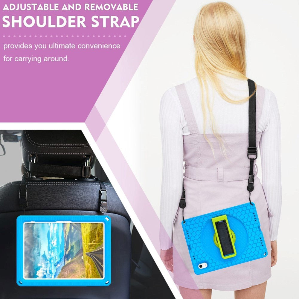 iPad 10,9" 2022 EVA Skum Skal med Stativ & Handhållare - Blå