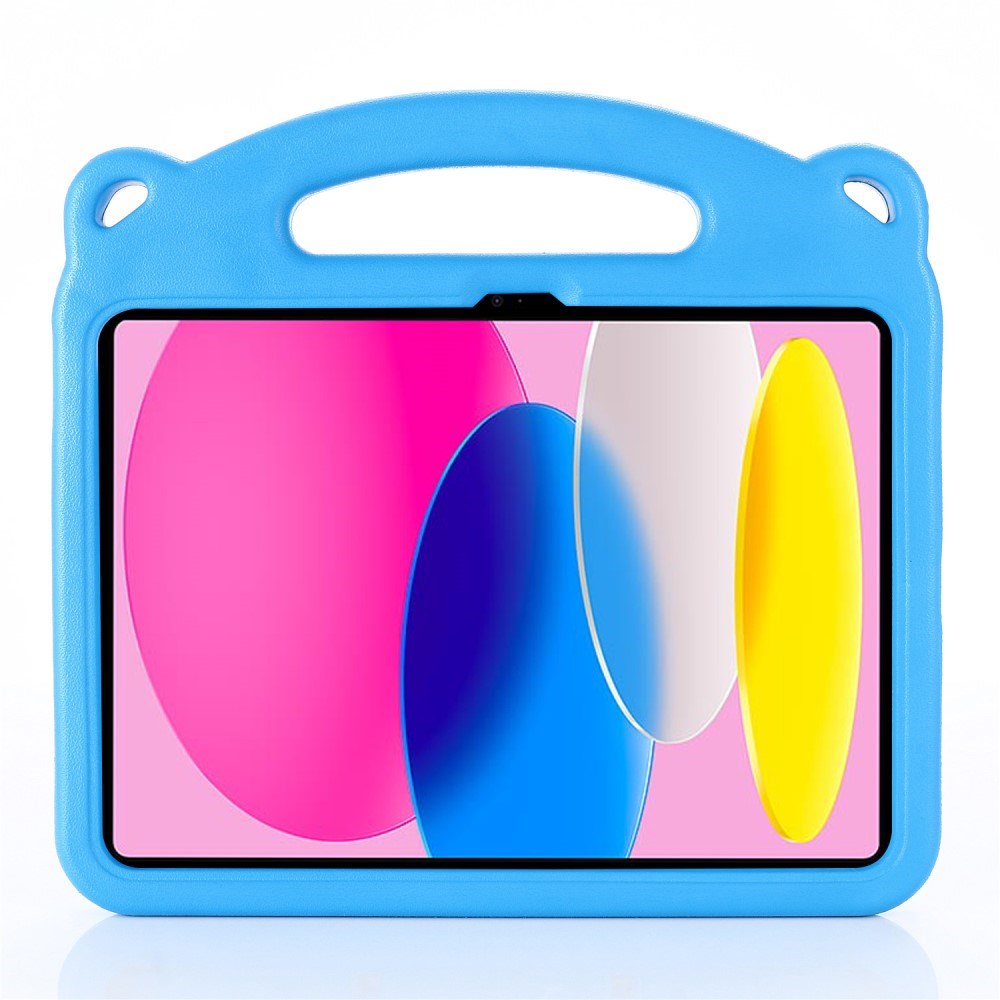 iPad 11" (2025) / iPad 10.9" (2024/2022) Skal för Barn - Panda Kickstand Skal - Blå