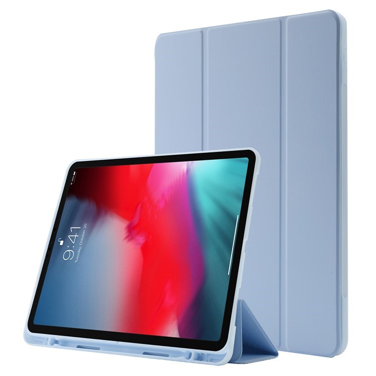 EIDERWOOD iPad Pro 11" (2022 / 2021 / 2020 / 2018) Tri-Fold Konstläder Fodral – Ljusblå