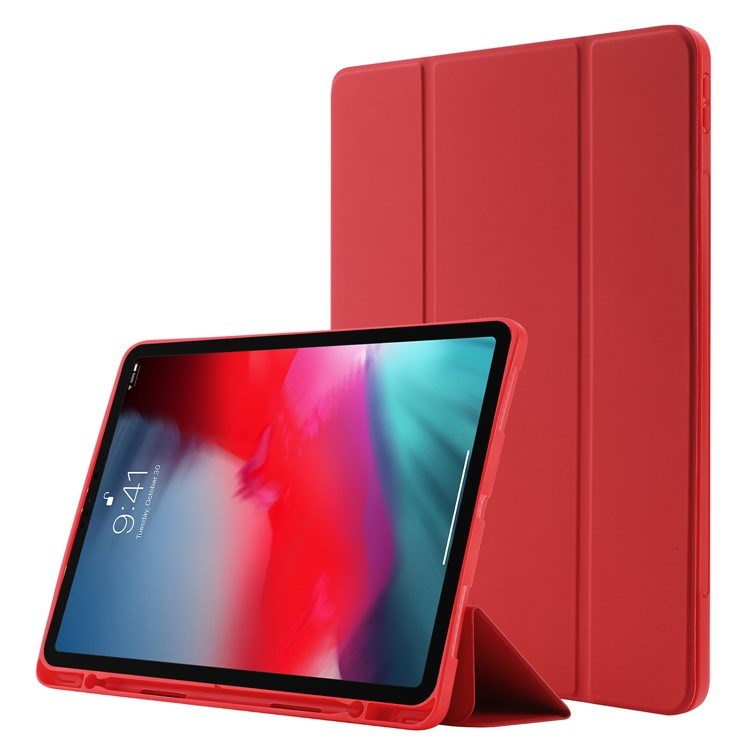 EIDERWOOD iPad Pro 11" (2022 / 2021 / 2020 / 2018) Tri-Fold Konstläder Fodral – Röd