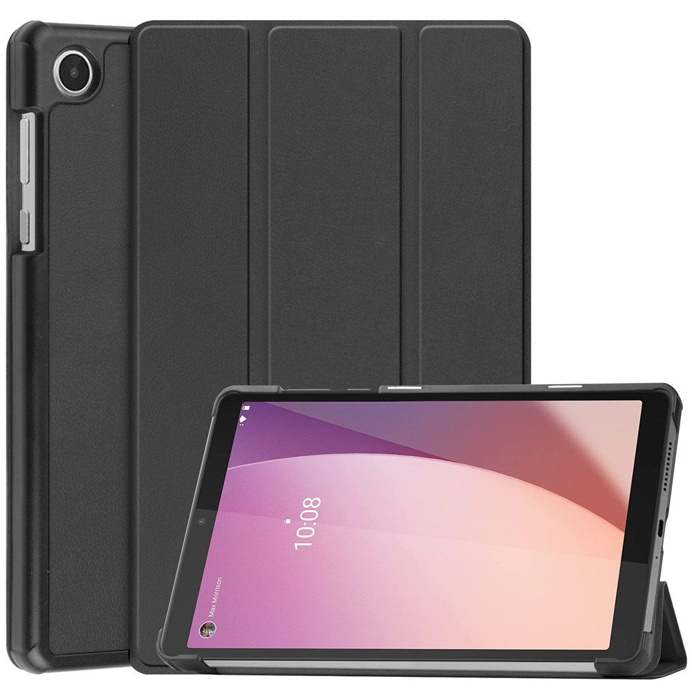 EIDERWOOD Lenovo Tab M8 (4. Gen.) Tri-Fold Konstläder Flip Fodral - Svart