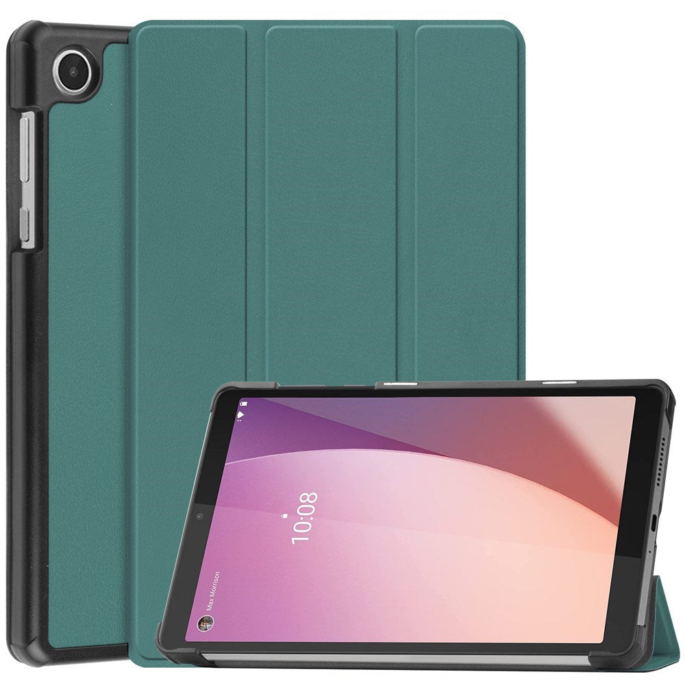 EIDERWOOD Lenovo Tab M8 (4. Gen.) Tri-Fold Konstläder Flip Fodral - Grön