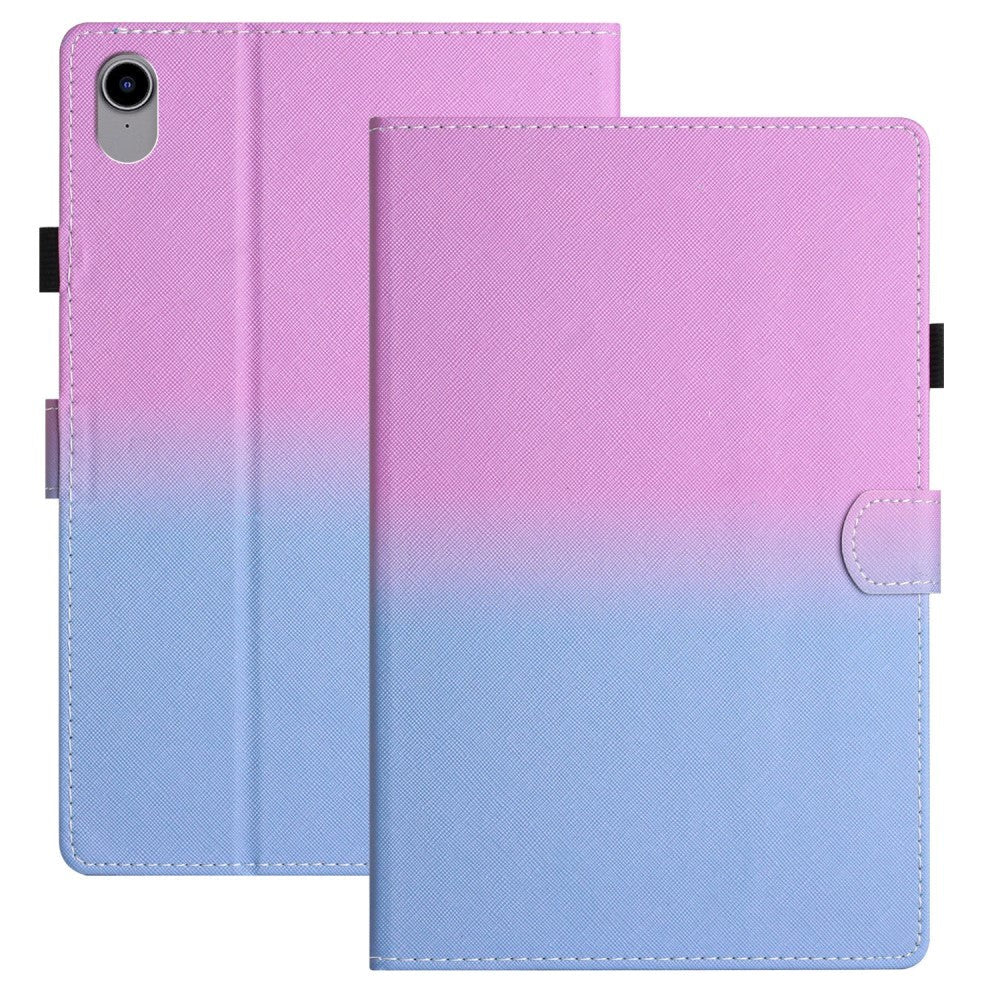 iPad 11" (2025) / iPad 10.9" (2024/2022) Kickstand PU-Läder Plånboksfodral med Väckningsfunktion - Rosa / Blå