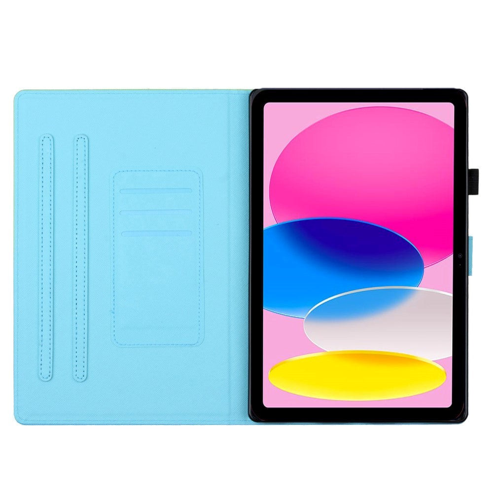 iPad 11" (2025) / iPad 10.9" (2024/2022) Kickstand PU-Läder Plånboksfodral med Väckningsfunktion - Rosa / Blå