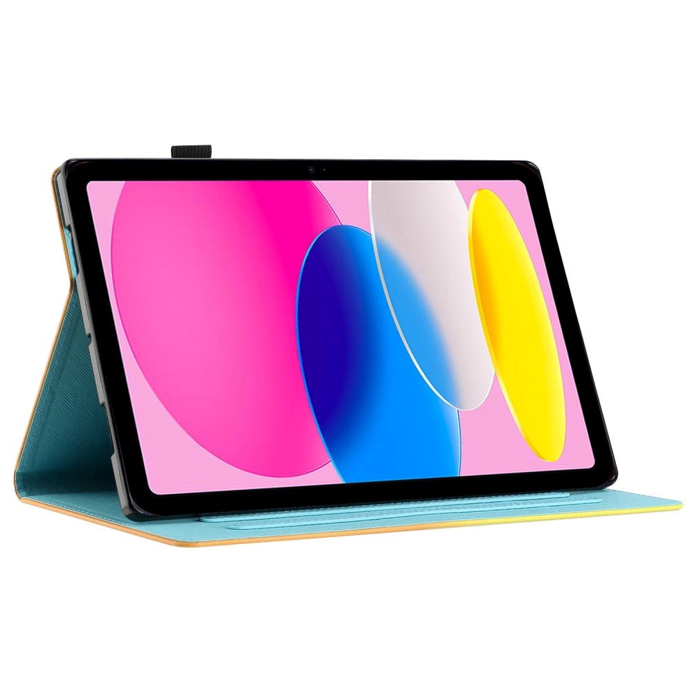 iPad 11" (2025) / iPad 10.9" (2024/2022) Kickstand PU-Läder Plånboksfodral med Väckningsfunktion - Rosa / Blå