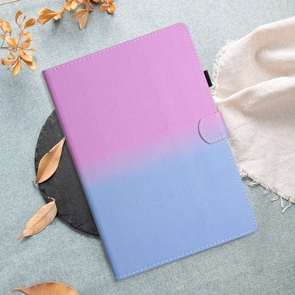 iPad 11" (2025) / iPad 10.9" (2024/2022) Kickstand PU-Läder Plånboksfodral med Väckningsfunktion - Rosa / Blå