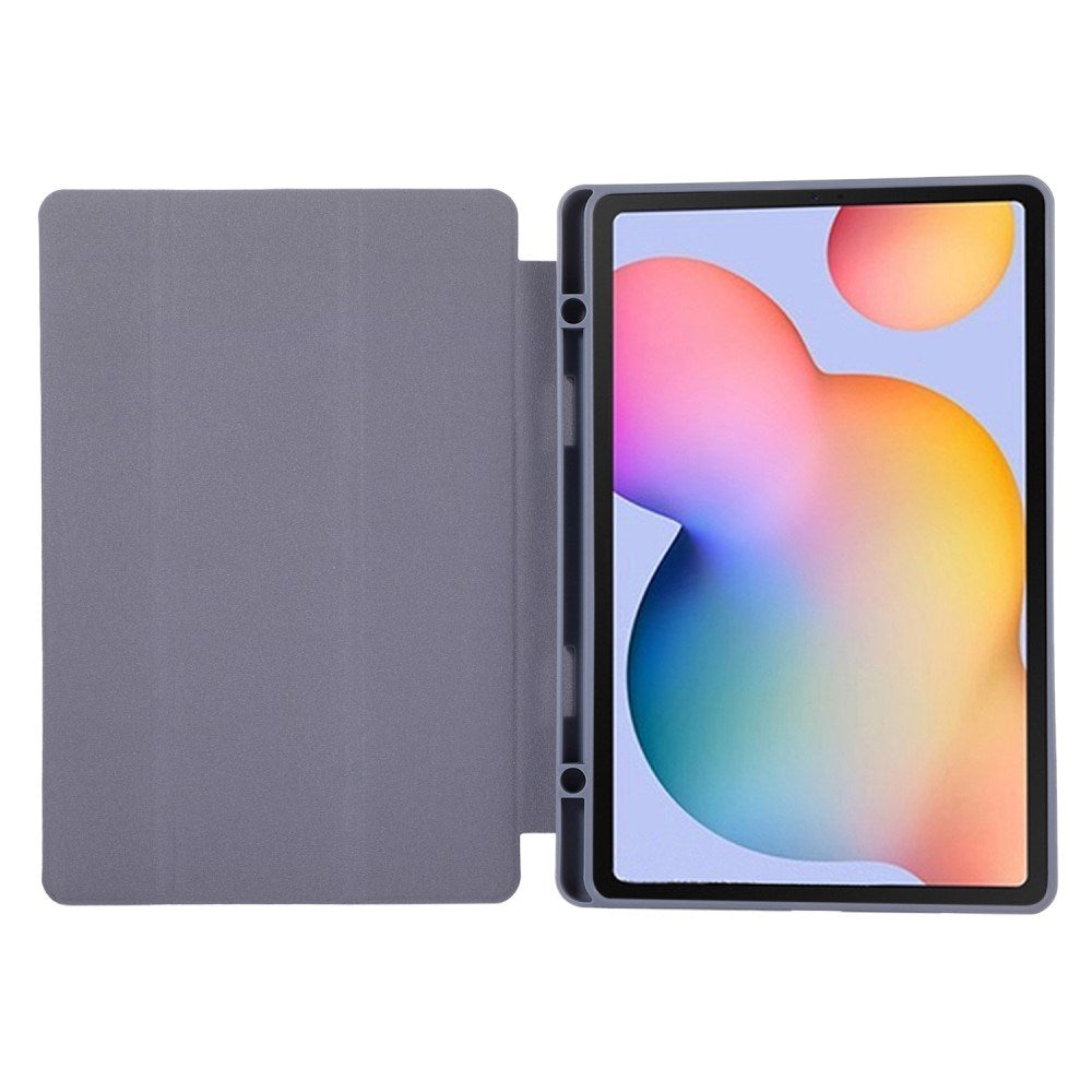 Samsung Galaxy Tab S6 Lite (2020-2024) Magnetisk Tri-Fold Konstläder Fodral med Stativfunktion - Svart