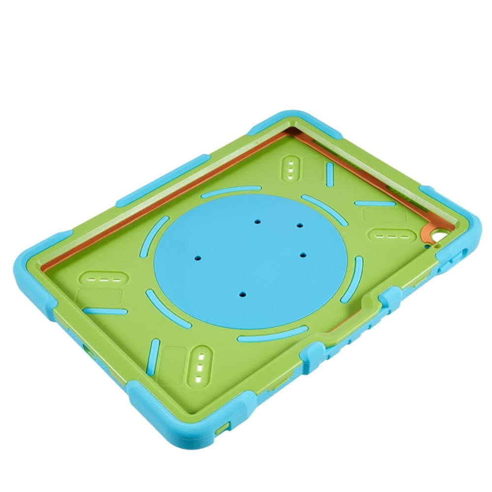 Pepkoo iPad 11" (2025) / 10.9" (2024 / 2022) Barnfodral med Roterbart Stativ - Blå / Grön