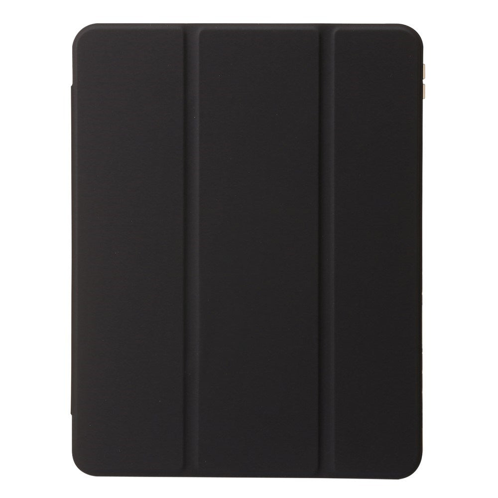 EIDERWOOD iPad 11" (2025) / iPad 10.9" (2024/2022) Tri-fold Konst Läder Fodral med Apple Pencil Hållare - Svart