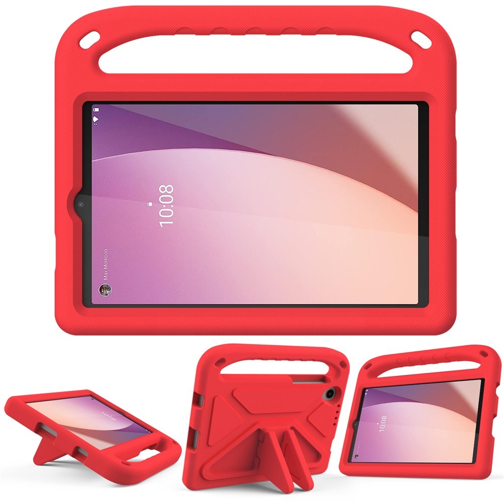 EIDERWOOD Lenovo Tab M8 (4. Gen.) Barn Skal m. Handtag & Ståfunktion - Röd