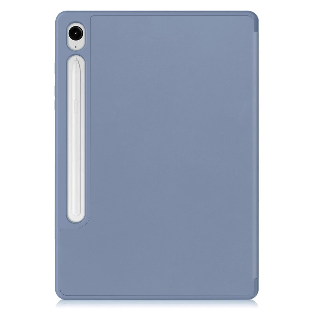 Samsung Galaxy Tab S10 FE / S9 FE Magnetisk Tri-Fold Konstläder Fodral med Stativfunktion - Lila