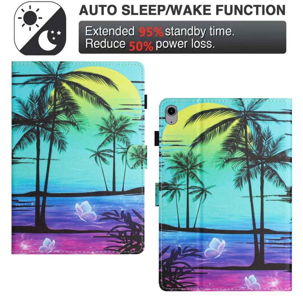 iPad 11" (2025) / iPad 10.9" (2024/2022) Konstläder Fodral m. Stativ och Korthållare - Palmer