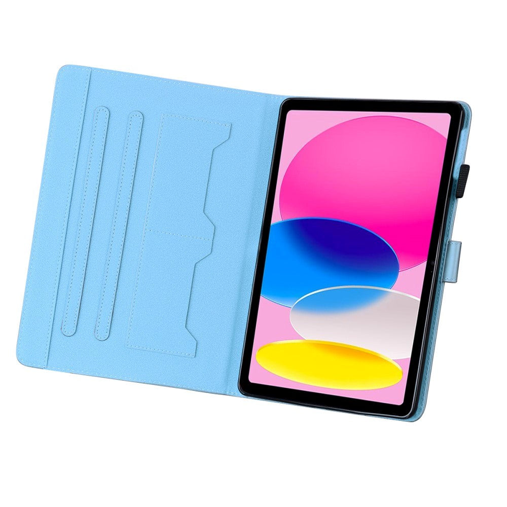 iPad 11" (2025) / iPad 10.9" (2024/2022) Flip Fodral i Läder med Djurmotiv - Blå