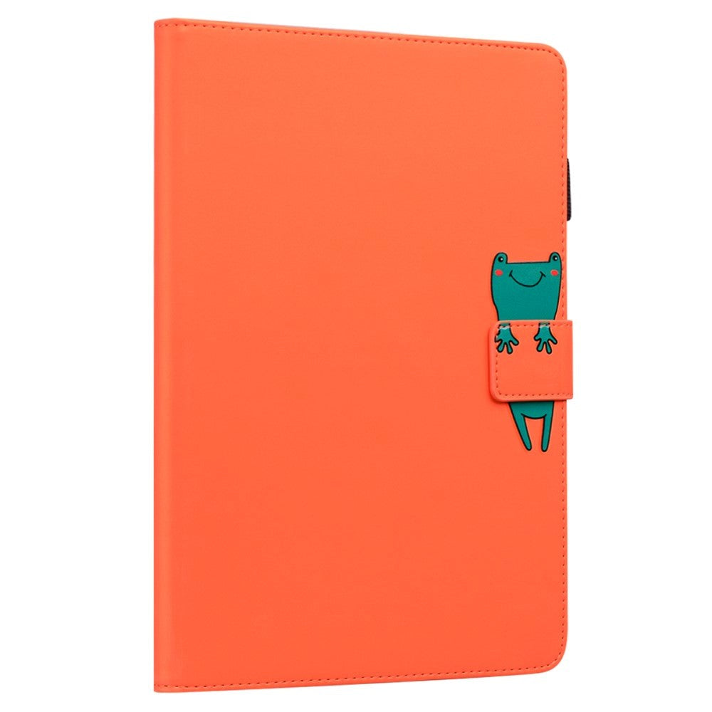iPad 11" (2025) / iPad 10.9" (2024/2022) Flip Fodral i Läder med Djurmotiv - Orange
