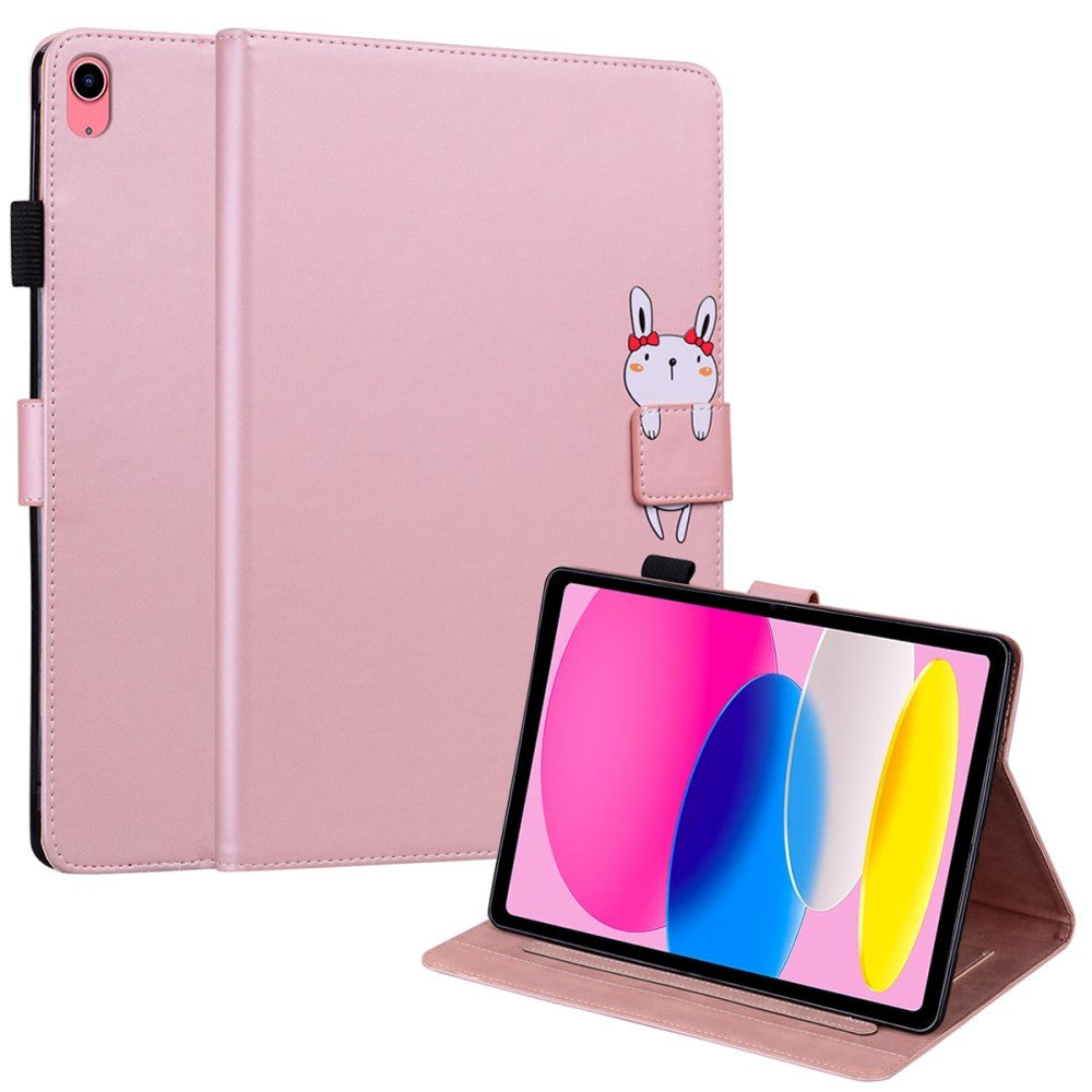 iPad 11" (2025) / iPad 10.9" (2024/2022) Flip Fodral i Läder med Djurmotiv - Rosa