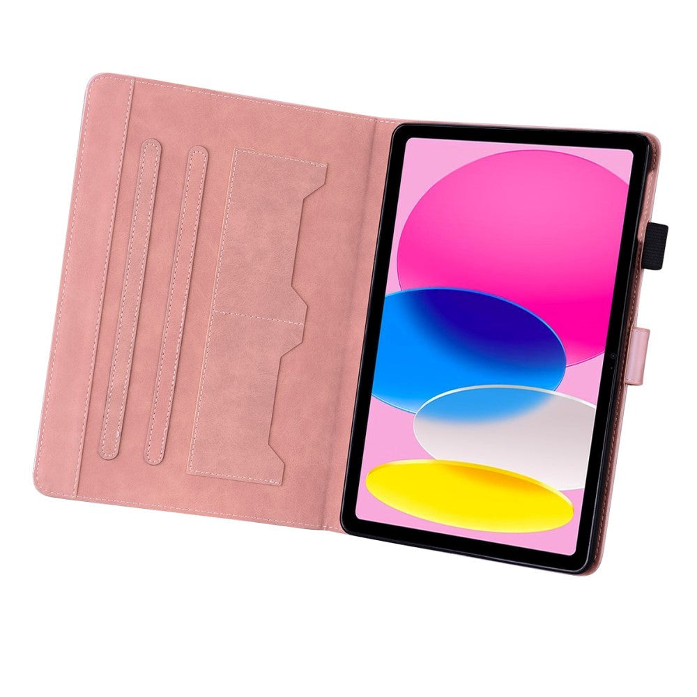 iPad 11" (2025) / iPad 10.9" (2024/2022) Flip Fodral i Läder med Djurmotiv - Rosa
