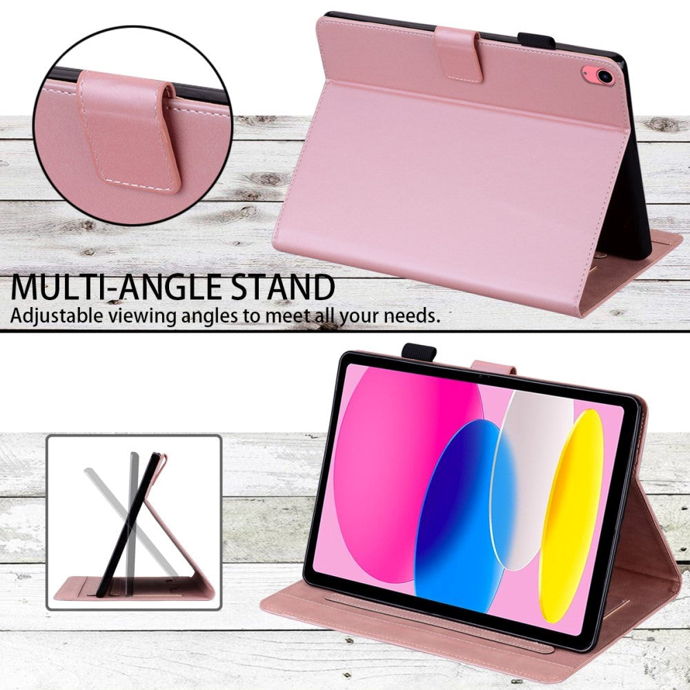 iPad 11" (2025) / iPad 10.9" (2024/2022) Flip Fodral i Läder med Djurmotiv - Rosa