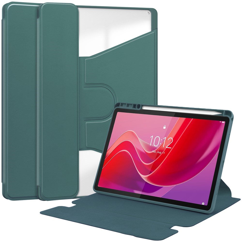 Lenovo Idea Tab 11" / Tab M11 EIDERWOOD Surfplatta Fodral med Stylus-Pennhållare - Grön