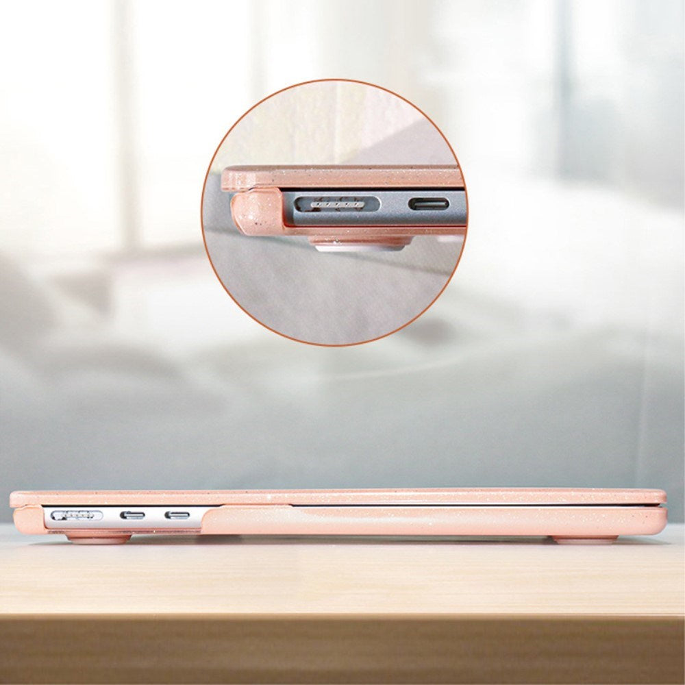 MacBook Air 13" M2/M3/M4 (2022-2025) Hård Plast Skal med Glitterdesign - Lila