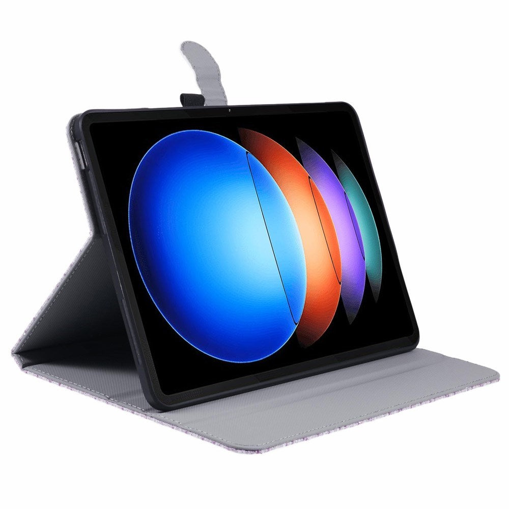 EIDERWOOD Xiaomi Pad 6S Pro Tygklädd Läder Fodral m. Ståfunktion - Lila