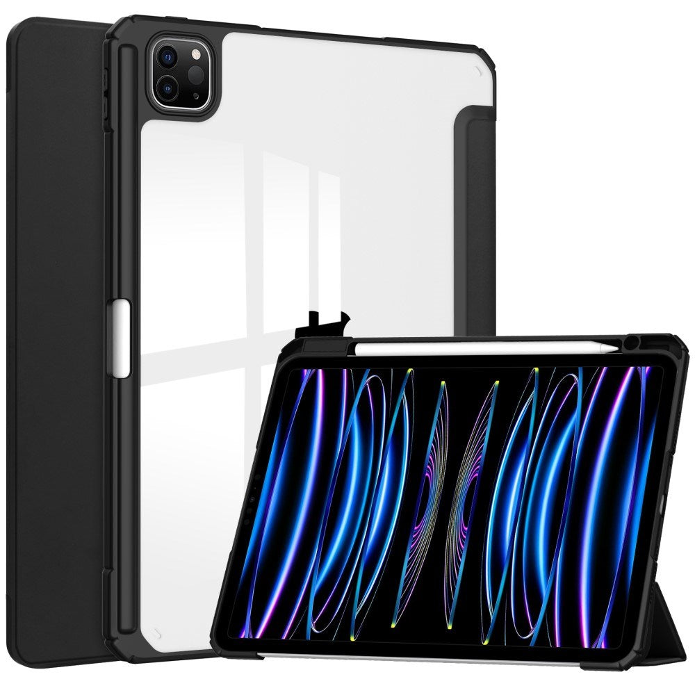 EIDERWOOD iPad Pro 11" (2025 / 2024) Hybrid Flip Fodral med Pennhållare - Svart & Genomskinlig