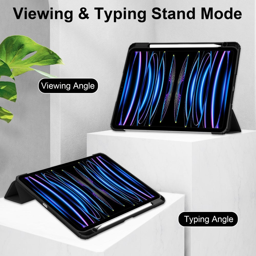 EIDERWOOD iPad Pro 11" (2025 / 2024) Hybrid Flip Fodral med Pennhållare - Svart & Genomskinlig