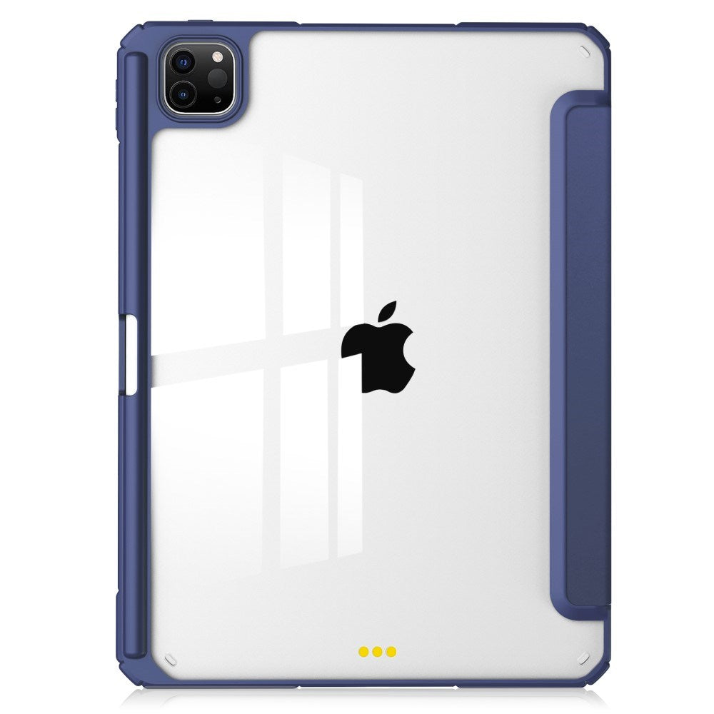 EIDERWOOD iPad Pro 11" (2025 / 2024) Hybrid Flip Fodral med Pennhållare - Blå & Genomskinlig