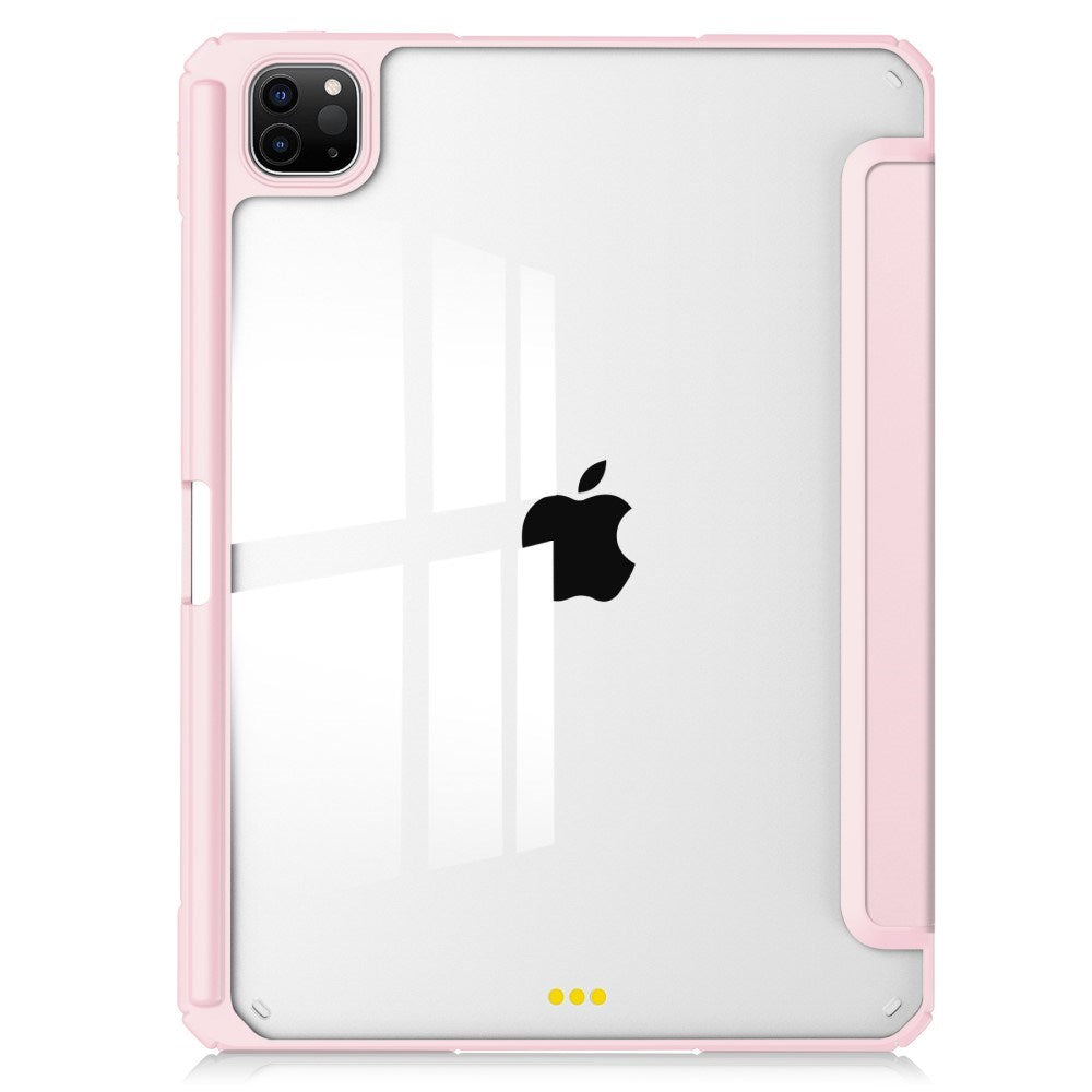 EIDERWOOD iPad Pro 11" (2025 / 2024) Hybrid Flip Fodral med Pennhållare - Pink & Genomskinlig