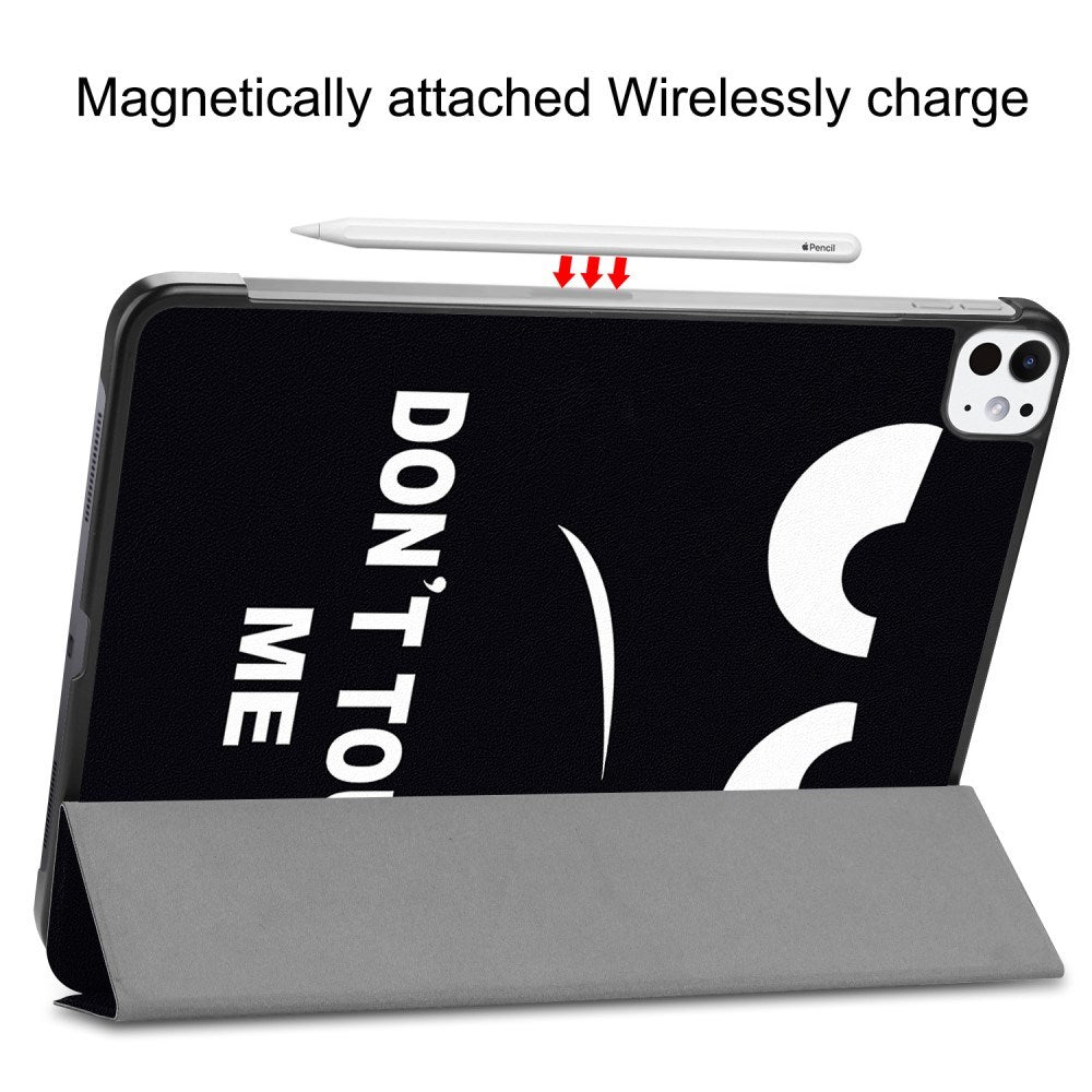 EIDERWOOD iPad Pro 11" (2025 / 2024) Tri-Fold Tri-Fold Konstläder Fodral med Sleep-Wake Funktion - "Don't Touch Me"