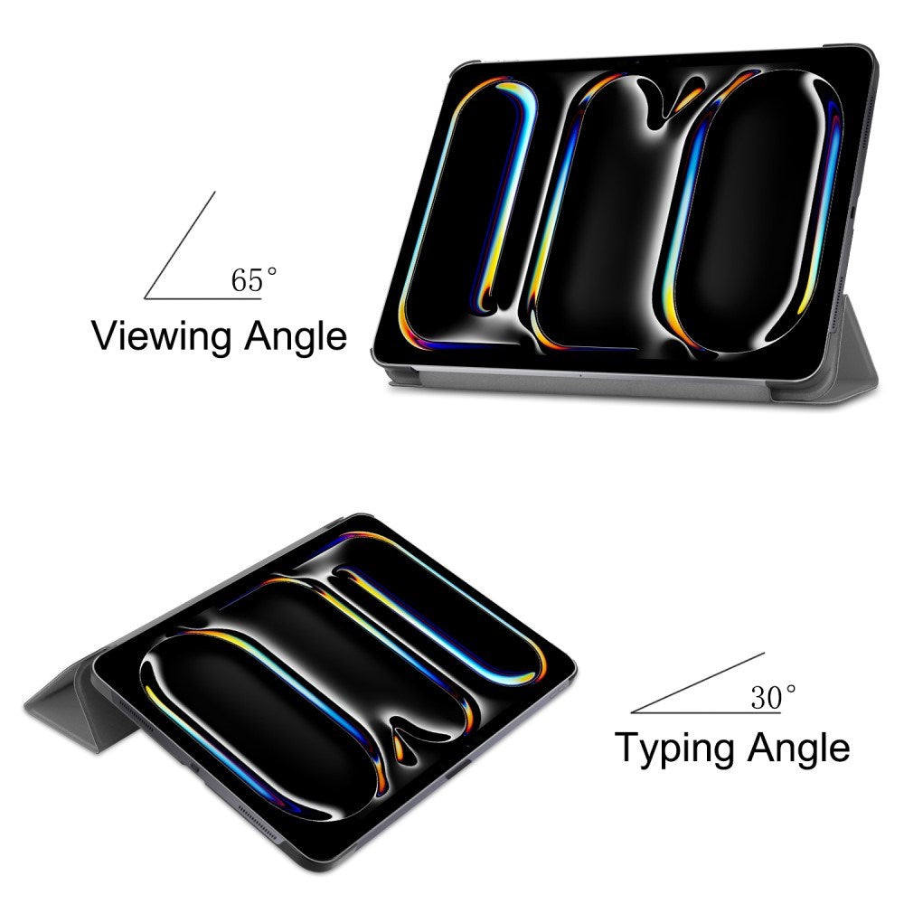 EIDERWOOD iPad Pro 11" (2025 / 2024) Tri-Fold Läder Fodral - Grå