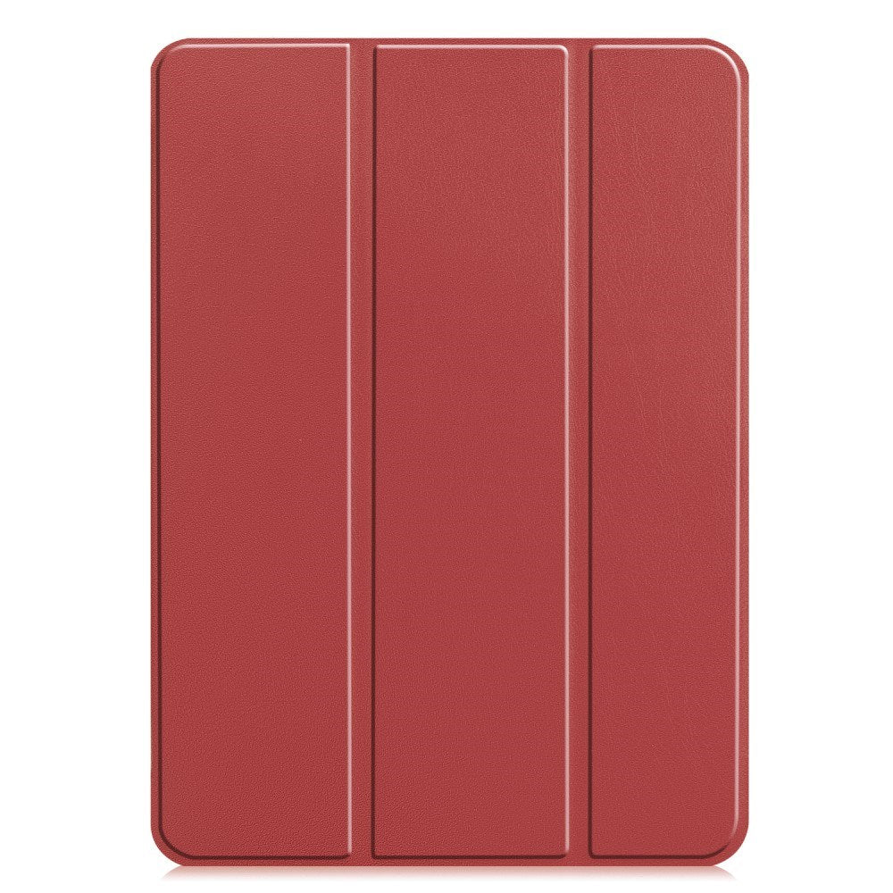 EIDERWOOD iPad Pro 11" (2025 / 2024) Tri-Fold Läder Fodral - Vinröd