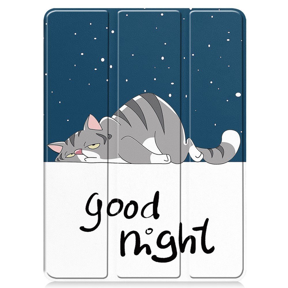 EIDERWOOD iPad Pro 11" (2025 / 2024) Tri-Fold Konstläder Fodral m. Vakna / Sömn Funktion - Katt