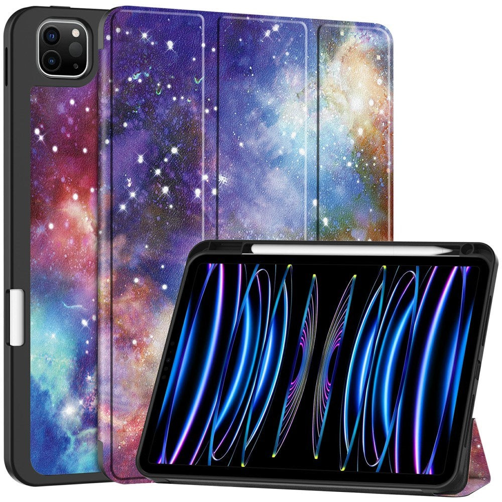 EIDERWOOD iPad Pro 11" (2025 / 2024) Tri-Fold Konstläder Fodral m. Vakna / Sömn Funktion - Galaxy