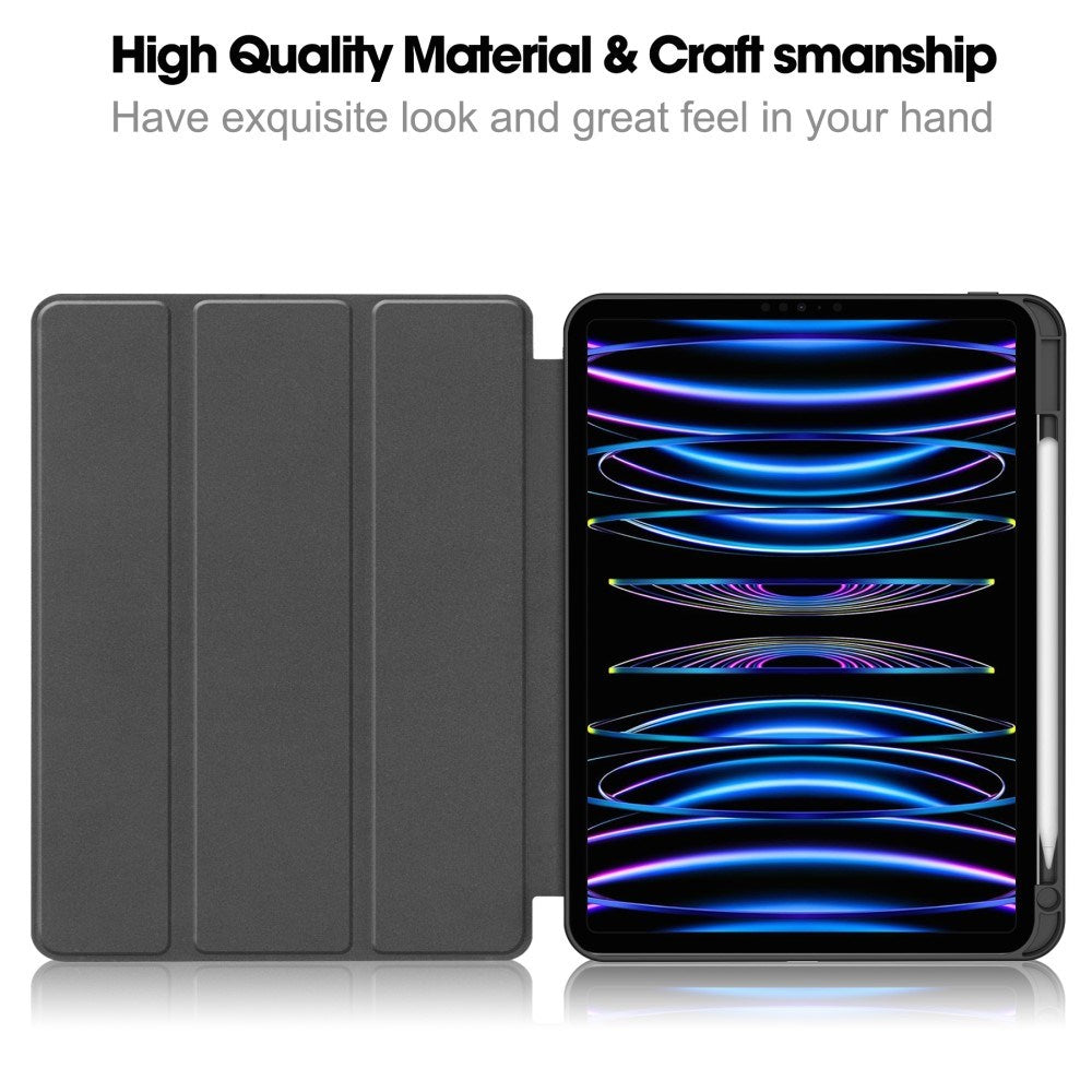 EIDERWOOD iPad Pro 11" (2025 / 2024) Tri-Fold Konstläder Fodral m. Vakna / Sömn Funktion - Galaxy