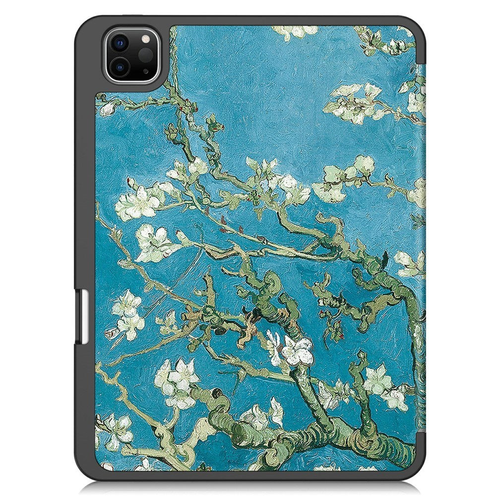 EIDERWOOD iPad Pro 11" (2025 / 2024) Tri-Fold Konstläder Fodral m. Vakna / Sömn Funktion - Blommor