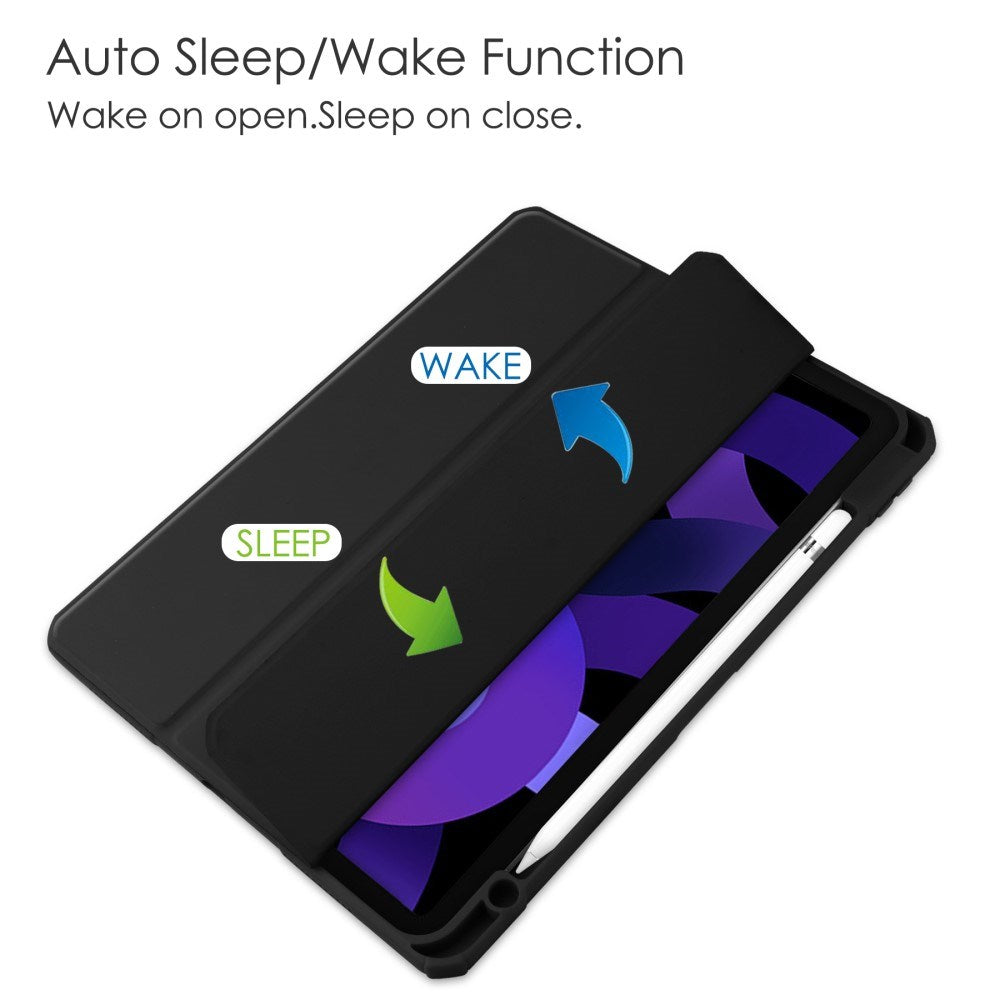 EIDERWOOD iPad Air 11" (2025 / 2024) Hybrid Flip Fodral med Pennhållare - Svart & Genomskinlig