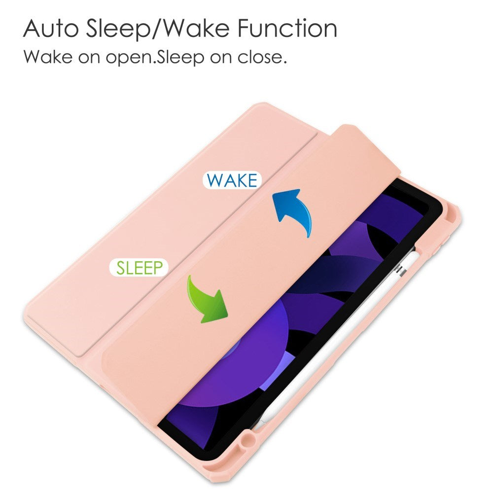EIDERWOOD iPad Air 11" (2025 / 2024) Hybrid Flip Fodral med Pennhållare - Pink & Genomskinlig