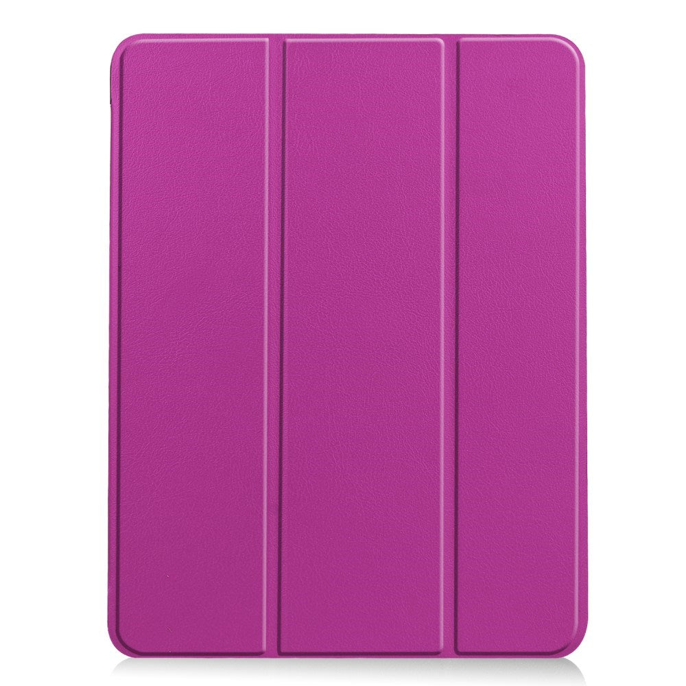 EIDERWOOD iPad Air 11" (2025 / 2024) Litchi Tri-fold Läder Fodral med Apple Pencil Hållare - Lila