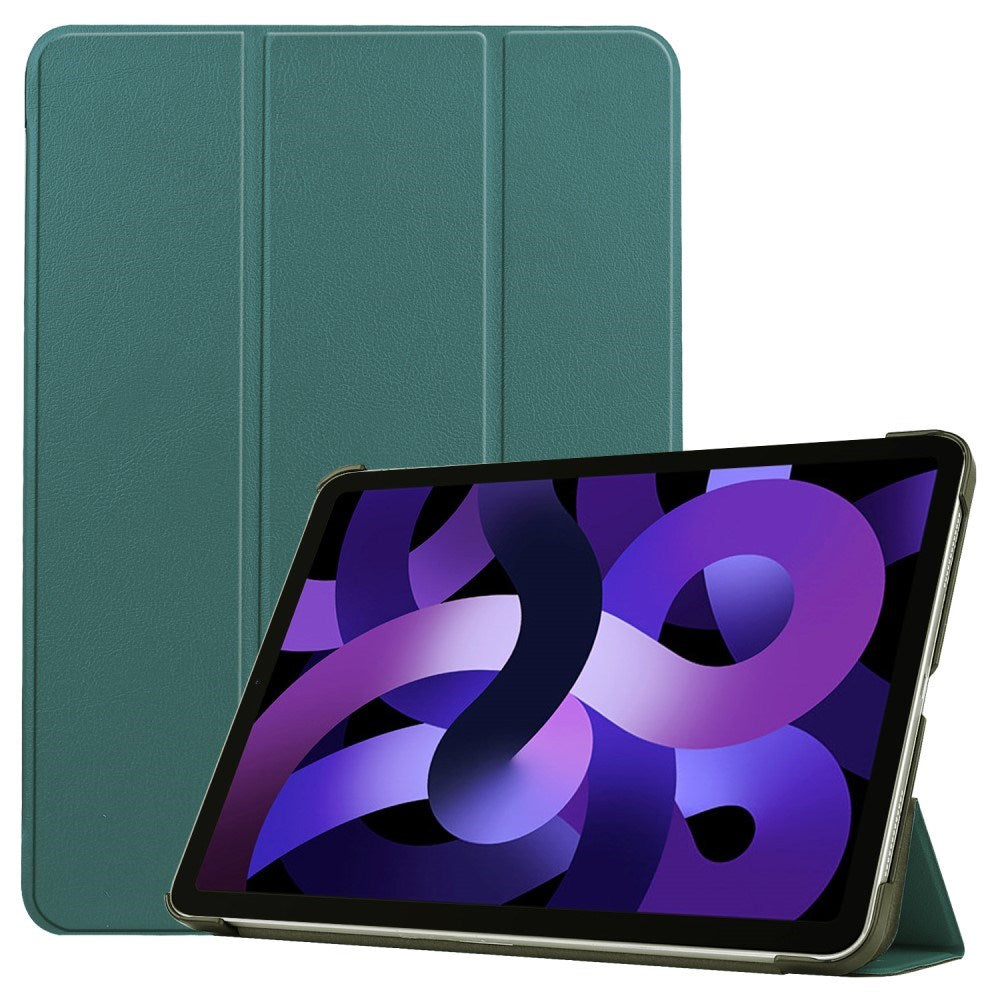 EIDERWOOD iPad Air 11" (2025 / 2024) Litchi Tri-Fold Läder Fodral - Grön