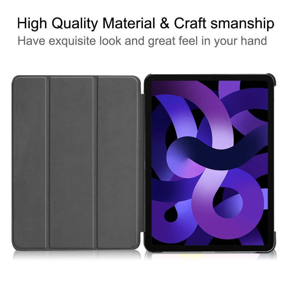 EIDERWOOD iPad Air 11" (2025 / 2024) Litchi Tri-Fold Läder Fodral - Grön