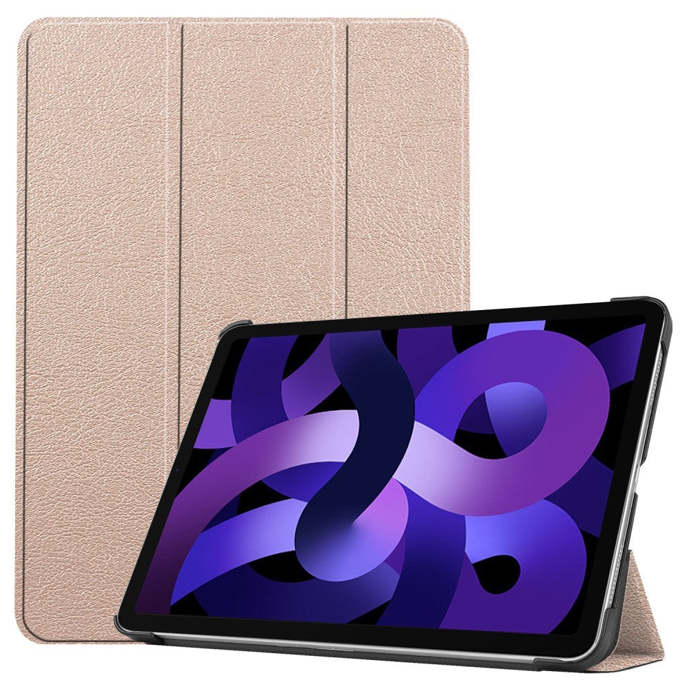 EIDERWOOD iPad Air 11" (2025 / 2024) Litchi Tri-Fold Läder Fodral - Guld