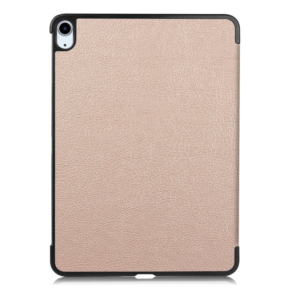EIDERWOOD iPad Air 11" (2025 / 2024) Litchi Tri-Fold Läder Fodral - Guld