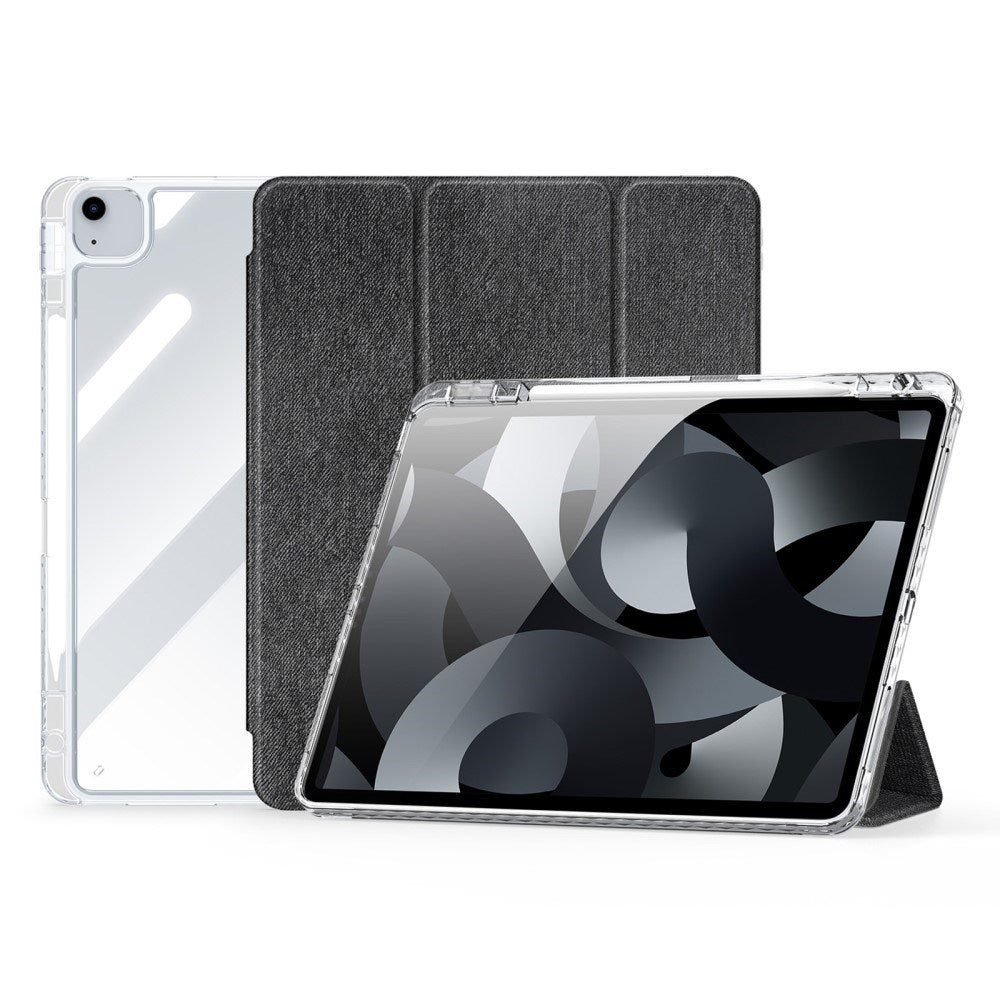 iPad Air 13" (2025 / 2024) DUX DUCIS Unid Series Tri-Fold Fodral - Genomskinlig / Svart