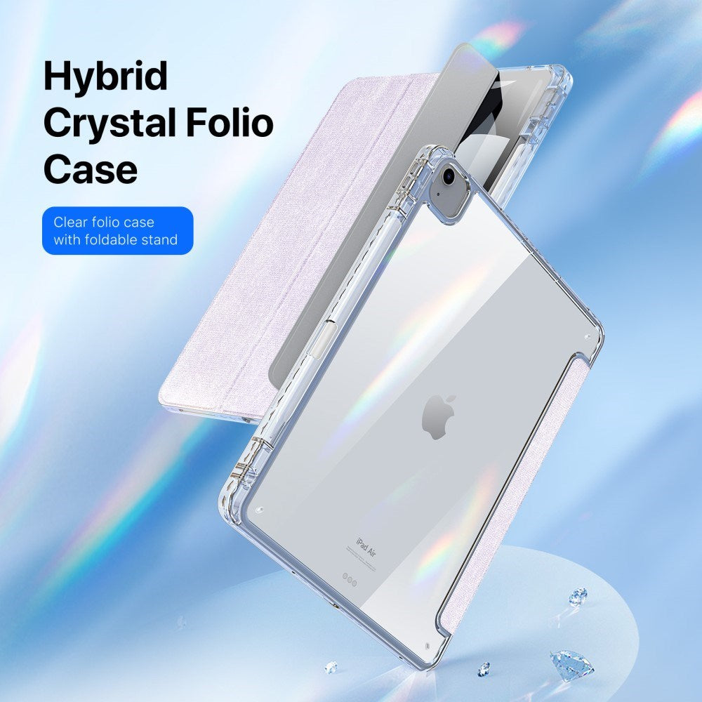 iPad Air 13" (2025 / 2024) DUX DUCIS Unid Series Tri-Fold Fodral - Genomskinlig / Lila