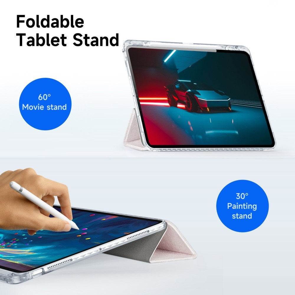 iPad Pro 13" (2025 / 2024) DUX DUCIS Unid Series Tri-Fold Fodral - Genomskinlig / Pink