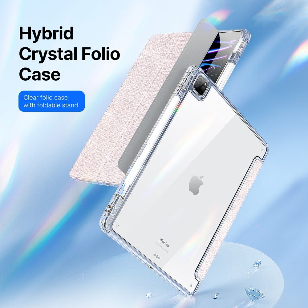 iPad Pro 13" (2025 / 2024) DUX DUCIS Unid Series Tri-Fold Fodral - Genomskinlig / Pink